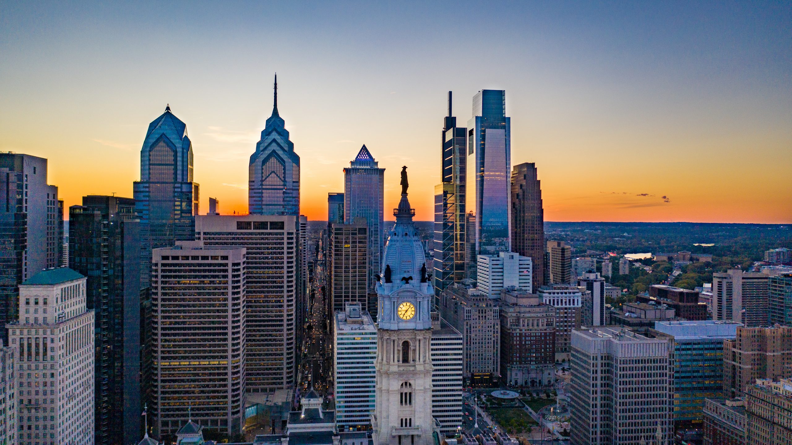 Philadelphia Skyline, City Hall Philadelphia Public Adjusters Skyline