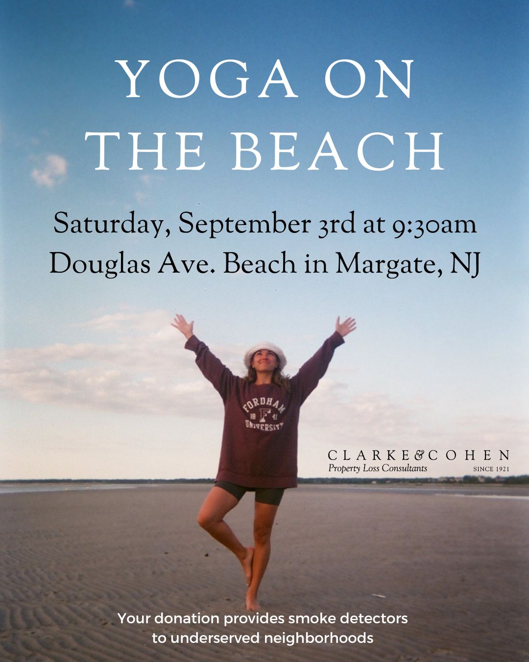Second Annual Beach Yoga Donation Class Margate, NJ
