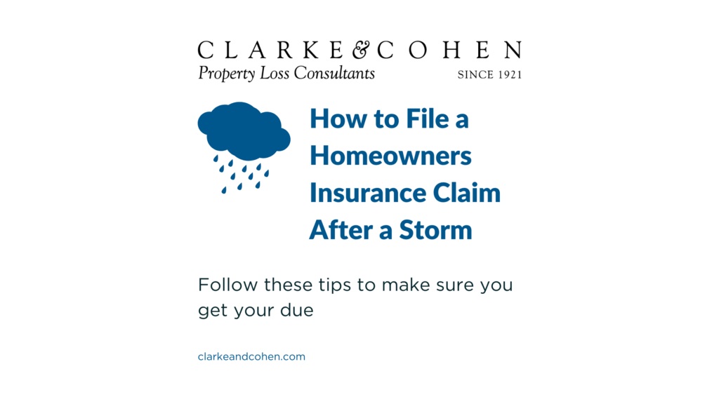how to file a homeowners insurance claim after a storm